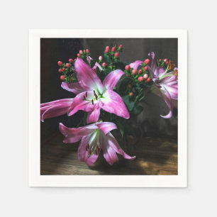Serviette En Papier J'ai apporté des fleurs !