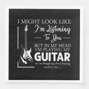 Serviette En Papier J'ai l'impression de t'écouter de la guitare musi