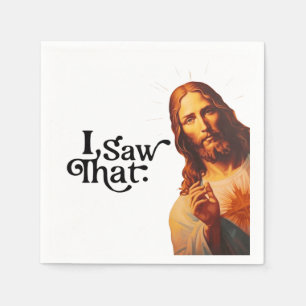 Serviette En Papier J'ai vu ça, Jésus Art, J'ai vu ça Jésus 