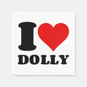 SERVIETTE EN PAPIER J'AIME DOLLY