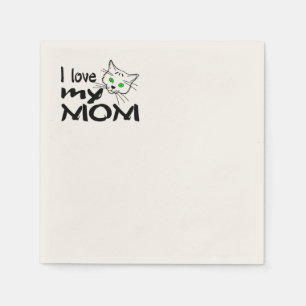 Serviette En Papier J'Aime Ma Maman
