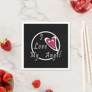 Serviette En Papier J'aime mon Ange
