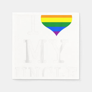 Serviette En Papier J'Aime Mon Oncle Gay