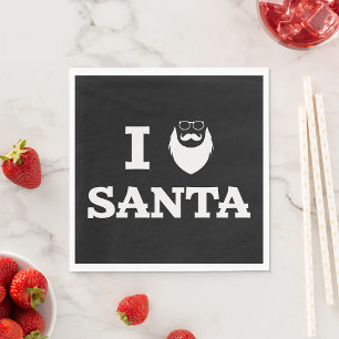 Serviette En Papier J'aime Père Noël