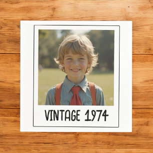 Serviette En Papier Jalon vintage Anniversaire Garde photo