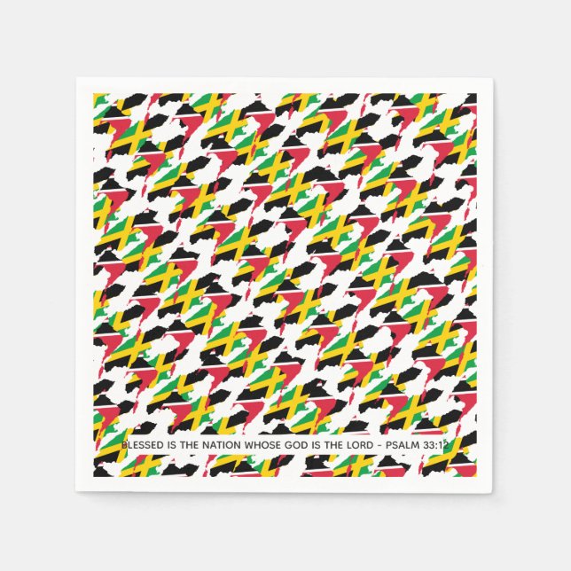 Serviette En Papier JAMAICA TRINIDAD et TOBAGO à double patrimoine (Devant)