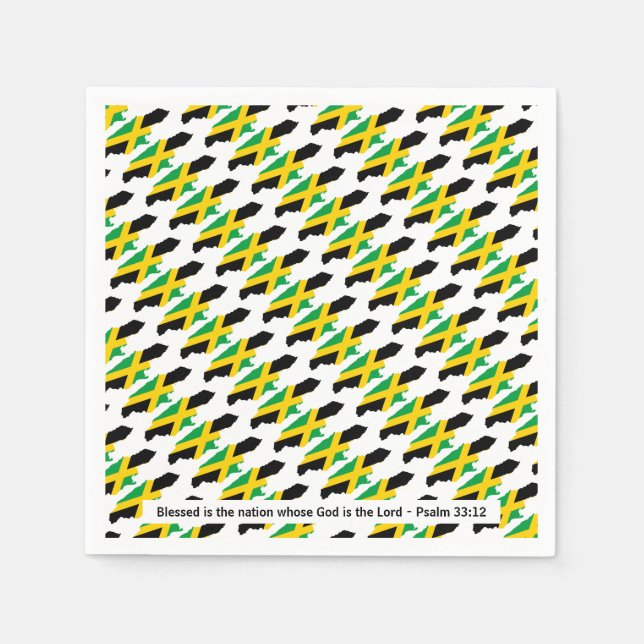 Serviette En Papier JAMAÏQUE Blessé Nation Celebrations Paper (Devant)