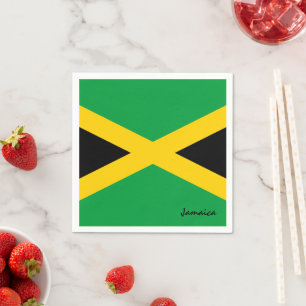 Serviette En Papier Jamaïque & Jamaïque Flag party mode / fans de spor