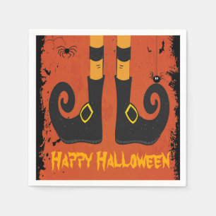 Serviette En Papier jambes de sorcière Halloween