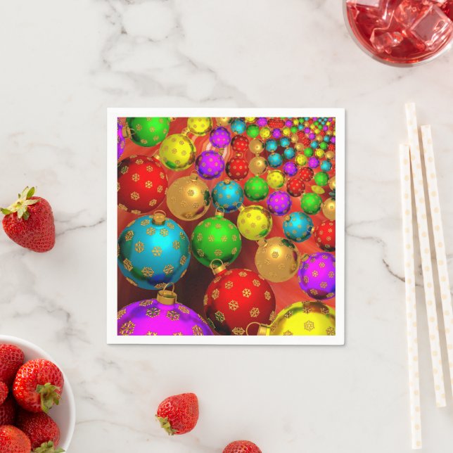 Serviette En Papier Jamboree d'ornement de Noël (En situation)