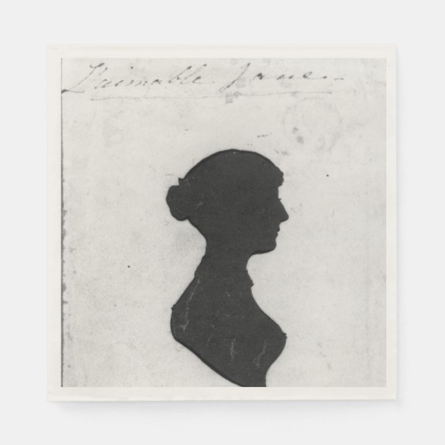 Serviette En Papier Jane Austen Silhouette Napkins (Devant)