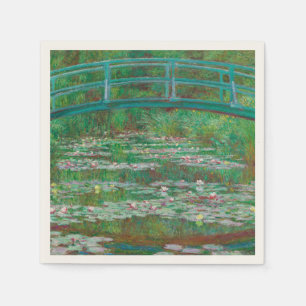 Serviette En Papier Japanese Footbridge Claude Monet Impressionist