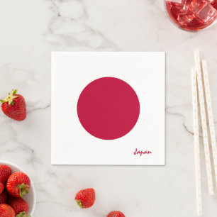Serviette En Papier Japon et mode de fête du drapeau japonais / fans d