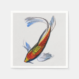 Serviette En Papier Japonais koi carp poisson art maison