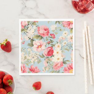 Serviette En Papier Jardin à fleurs de campagne anglais