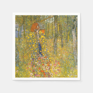 Serviette En Papier Jardin agricole Gustav Klimt avec Crucifix