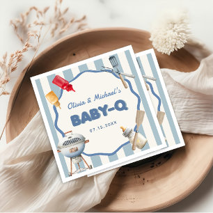 Serviette En Papier Jardin BBQ bébé Q Baby shower serviettes