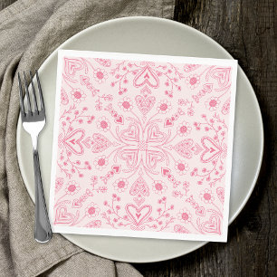 Serviette En Papier Jardin Boho Valentine