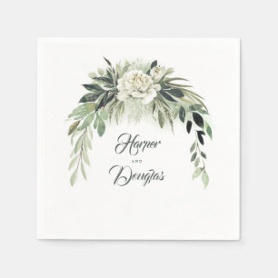 Serviette En Papier Jardin botanique de Garland verdure Mariage
