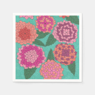 Serviette En Papier Jardin Dahlia