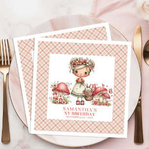 Serviette En Papier Jardin de Fées Enchanté Fête d'Anniversaire Magiqu
