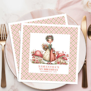 Serviette En Papier Jardin de Fées Mignon Anniversaire Fête Florale Ro