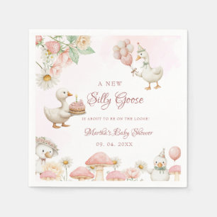 Serviette En Papier Jardin de fleurs d'oie soie Baby shower de champig