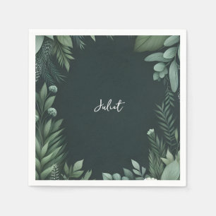 Serviette En Papier Jardin de la nature Fête des mariées Plante vert f