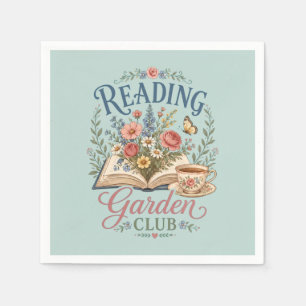 Serviette En Papier Jardin de lecture Cottagecore Floral Club