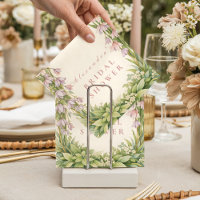 Jardin de mariage avec iris vintage et campanules