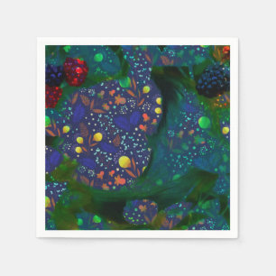 Serviette En Papier Jardin de nuit d'été Rabbit endormi Collage