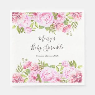 Serviette En Papier Jardin de roses de verdure moderne Baby Girl Sprin