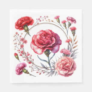 Serviette En Papier Jardin de roses rouges
