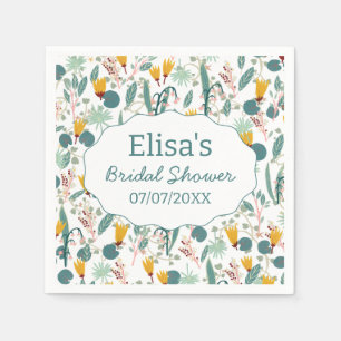 Serviette En Papier Jardin d'eau Fleurs Mariage Cute PERSONNALISÉ