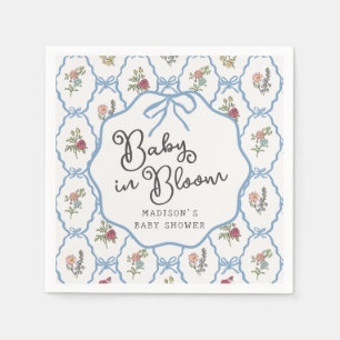 Serviette En Papier Jardin d'été Baby shower floral brillant