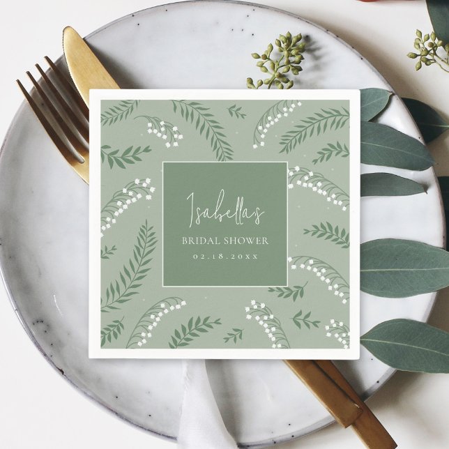 Serviette En Papier Jardin élégant de muguet Salle de fête de mariage (Créateur téléchargé)