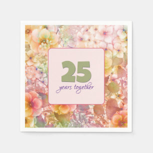 Serviette En Papier Jardin floral Cosmos 25e anniversaire