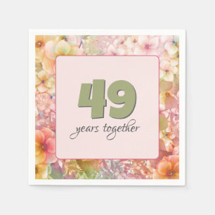 Serviette En Papier Jardin floral Cosmos, 49e anniversaire