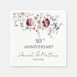 Serviette En Papier Jardin Floral Délicat Tout Anniversaire