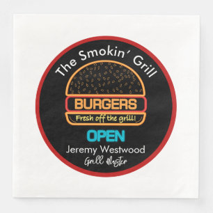 Serviette En Papier Jardin Grill Master Burgers Papier serviettes