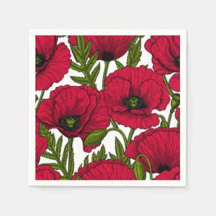 Serviette En Papier Jardin Red Poppy 2