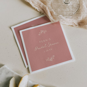 Serviette En Papier Jardin rose vif Fête des mariées fleurie