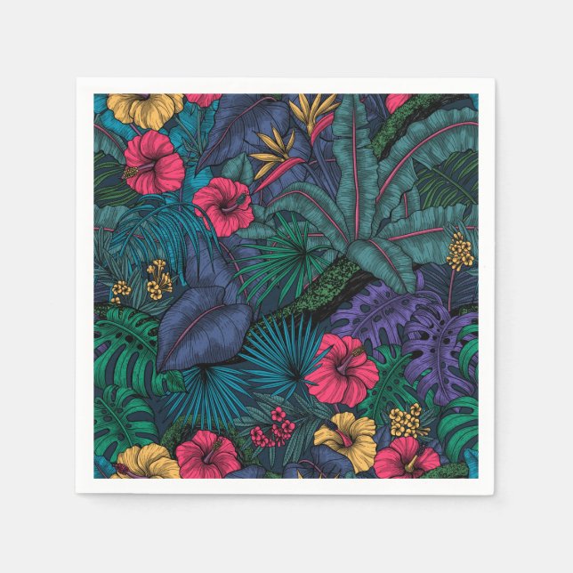 Serviette En Papier Jardin tropical (Devant)