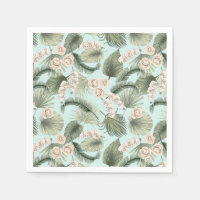 Jardin tropical Motif orchidée et palmier