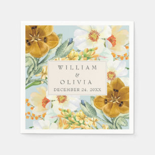 Serviette En Papier Jardin vert à la menthe fleur sauvage Printemps ma