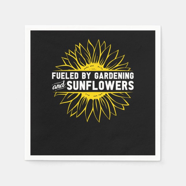 Serviette En Papier Jardinage Fleurs de tournesol (Devant)