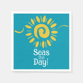 Serviette En Papier Jaune Bleu Jaune Plage Blanc Jaune Jour Cocktail