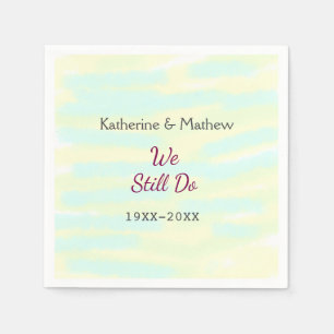 Serviette En Papier Jaune greenpastel Vow renouvellement anniversaire