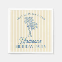 Jaune Palm Spring Pastel Beach Anniversaire