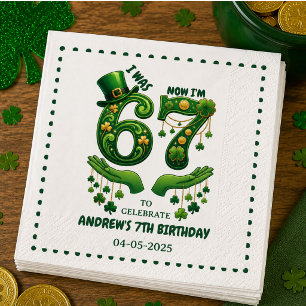Serviette En Papier J'avais 6 ans maintenant j'ai 7 ans Saint-Patrick